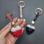 سرکلیدی فول نگین طرح قلب دورنگ - Image 2