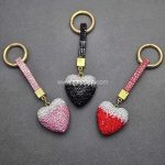 سرکلیدی فول نگین طرح قلب دورنگ