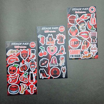 پک استیکر قرمز