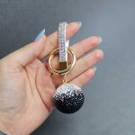 سرکلیدی فول نگین طرح توپ دو رنگ - Image 2