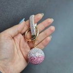 سرکلیدی فول نگین طرح توپ دو رنگ - Image 3