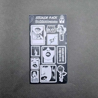 پک استیکر عشق سیاه