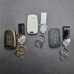 کاور ریموت هیوندایی و کیا سه دکمه طرح چرم با بند ست نگین دار