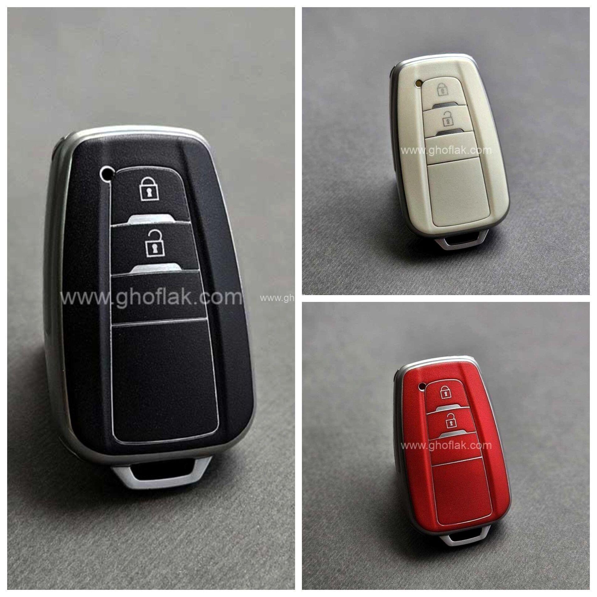 InShot_20260416_095635601 کاور ریموت تویوتا کرولا – هایلوکس – C-HR و لوین بنزینی دو دکمه طرح چرم - Image 1