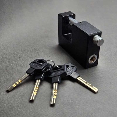 قفل کتابی کیاکو سایز 100 مشکی – کلید سولکسی فولادی ضد برش