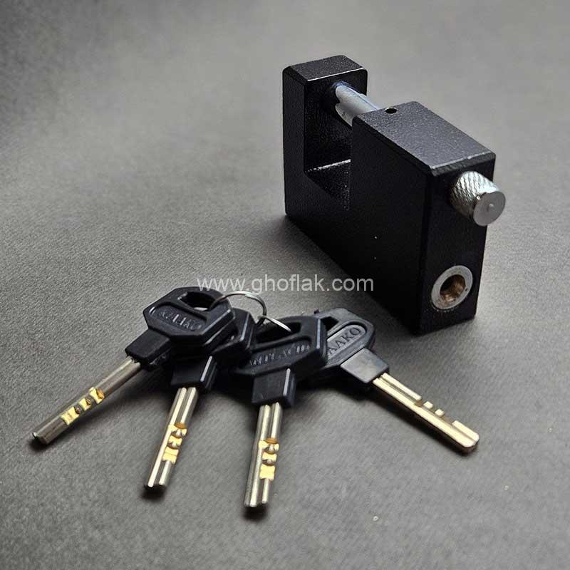 قفل-کتابی-کیاکو-سایز-100-مشکی-–-کلید-سولکسی-فولادی-ضد-برش-01 قفل کتابی کیاکو سایز 100 مشکی – کلید سولکسی فولادی ضد برش - Image 1