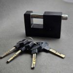 قفل کتابی کیاکو سایز 80 مشکی – کلید سولکسی فولادی ضد برش