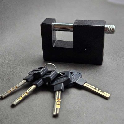 قفل کتابی کیاکو سایز 80 مشکی – کلید سولکسی فولادی ضد برش