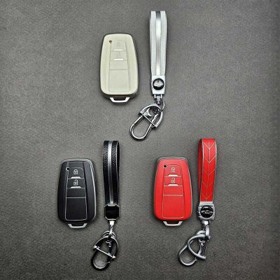 کاور ریموت تویوتا سی اچ ار – کرولا و لوین بنزینی دو دکمه طرح چرم با بند ست