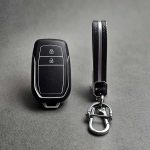 کاور ریموت تویوتا کرولا – هایلوکس – C-HR و لوین هیبریدی دو دکمه طرح چرم با بند ست - Image 3