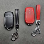 کاور ریموت تویوتا کرولا – هایلوکس – C-HR و لوین هیبریدی دو دکمه طرح چرم با بند ست