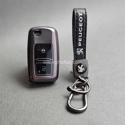 کاور ریموت پژو 405 و پارس متالیک با بند ست پژو چرم
