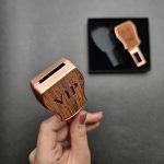 سایلنسر کمربند ایمنی خودرو دو حالته طرح چوب VIP