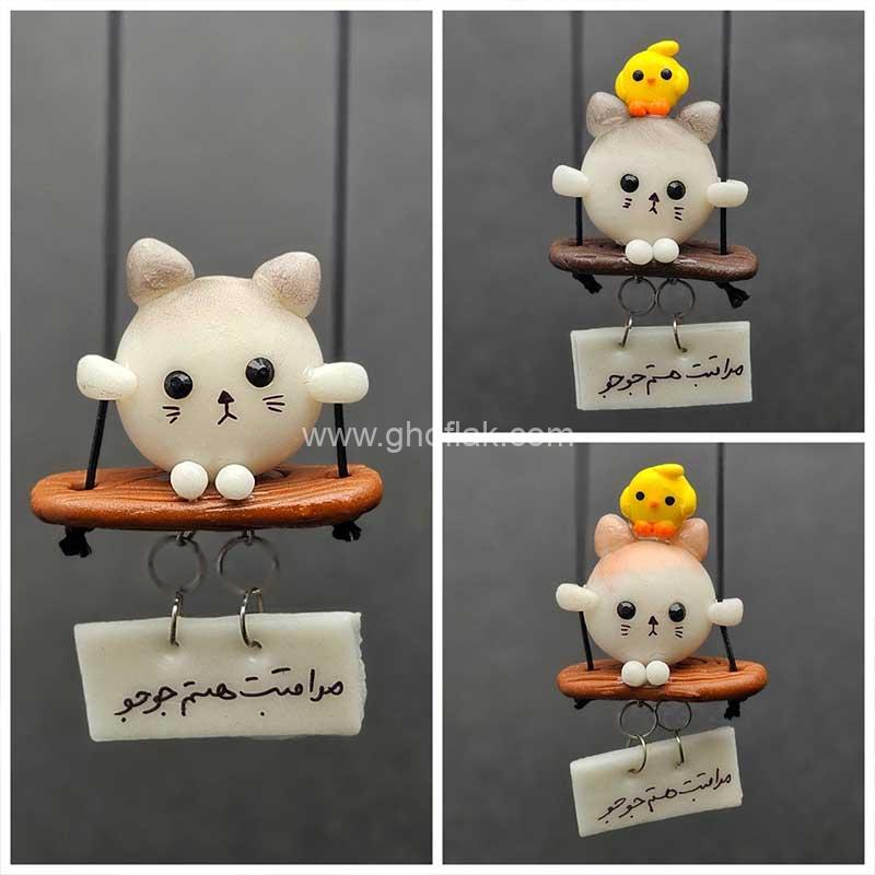 آویز-آینه-گربه-03 آویز آینه گربه