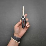 کلید تاشو موتور SYM حلقه سفید شیار راست