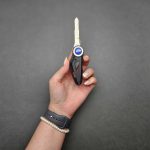 کلید تاشو موتور SYM حلقه سفید شیار راست