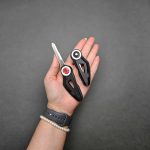 کلید تاشو موتور یاماها حلقه سفید شیار راست