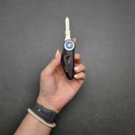 کلید تاشو موتور یاماها حلقه سفید شیار چپ