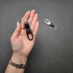 سرکلیدی چرم یراق دار تک حلقه