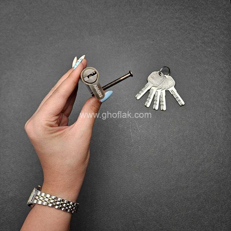 سیلندر درب چوبی و ضد سرقت آماتیس 9 سانت (30+60)