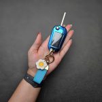 کاور ریموت تارا دنده قدیم شفاف با بند چرم گلدار