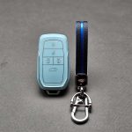 کاور ریموت تویوتا کرولا – لوین – هایلوکس – C-HR و RAV4 هیبریدی ۴ دکمه طرح چرم با بند