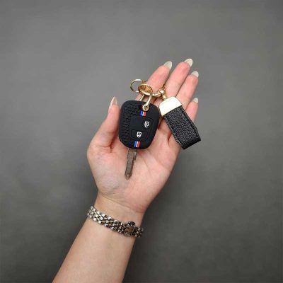 کاور ریموت پژو 206، 207، پارس و رانا سیلیکون پرو با بند چرم کوتاه